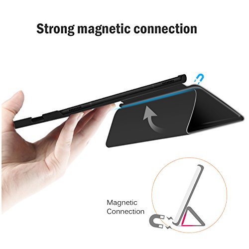 Samsung Galaxy Tab S3 9.7 Hülle iBetter Galaxy Tab S3 9.7 Slim-Fit Smart Case Hülle Schutzhülle Tasche mit Leichte Ständer für Samsung Galaxy Tab S3 9.7 SM-T820 / T825 2017 Modell-SchwarzI - 5