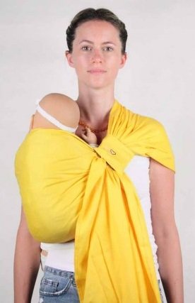 Ling Ling D'Amour | Bandolera Portabebé Ergonómico de Anillas hasta 15 kg, 100% Algodón, Chocolate