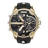 Mode-Mann-Edelstahl-analoge Quarz-Armbanduhr-Armband-Mann-Uhr-große Größen-automatische mechanische Uhr - Gold u. Schwarzes