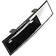 NP Universal 11.81 Inch Interior Clip On Panoramic Rearview Mirror, SUV Truck Car Mirror, Panoramic Car Rear View Mirror, Anti Glare, Wide Angle Mirror, Clip on Mirror for Car (White Tint)