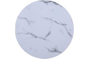 HOOZ CasaXXl Glasplatte für Kaminofen und Tischplatte in Ø70cm Marmor Optik, Schutzplatte mit 6mm ESG Sicherheitsglas, Funkenschutzplatte, Glasboden für Kamin