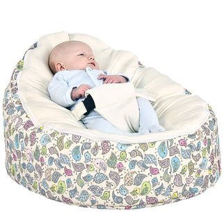 Birdie COLOURFUL CIRCLES BABY BEAN BAG PORTABLE TODDLER CHAIR (NEUTRAL)
