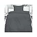 Produktbild 4 teiliges Set Mikrofaser Seersucker Sommer Bettwäsche Standardgröße 135x200 + 80x80cm einfarbig bügelfrei , Farbauswahl:Anthrazit