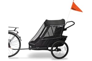 Wike Premium Double Children's Bike Trailer with Suspension - Black