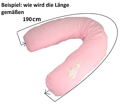 Babymajawelt® Stillkissen mit Perlenfüllung „STARS“, EPS Microperlen, Schwangerschaftskissen Perlenfüllung ca. 190 x 64 cm - 2