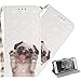 Produktbild COTDINFOR Nokia 7 Plus Hülle 3D-Effekt Painted cool Schutzhülle PU Leder Flip Bookcase Handy Tasche Schale mit Magnet Standfunktion Etui für Nokia 7+ / 7 Plus Funny Pug TX.