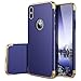 Produktbild VemMore iPhone X Hülle iPhone 10 Hülle Hard Case Handyhülle Ultra Slim Dünn 360 Hardcase Full Body Protection [3 in 1] Bumper Schutz Schutzhülle Anti-Kratzer Elegant Protective Stoßfest Hart PC Cover - Blau