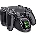 Produktbild PS4 Controller Ladestation, Sylanda DualShock PS4 Ladegerät Ständer mit LED Anzeige & Micro USB Kabel PS4 Docking Station Charger für Sony Playstation 4/ PS4 Slim/ PS4 Pro Wireless Controller Gamepad