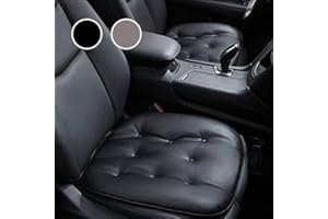 ‎BIG ANT Big Ant Sitzkissen PU Leder, Anti-Rutsch Autositzkissen aus PP Baumwolle, Weiche Sitzauflage für Autositz, Bürostuhl und Meisten Stühle - Schwarz (1 Stück)