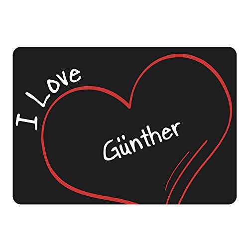 Preisvergleich Produktbild Mousepad Modern I Love Günther schwarz