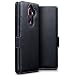 Produktbild TERRAPIN, Kompatibel mit Nokia 7 Plus Hülle, ECHT Leder Börsen Tasche - Ultra Slim Fit - Betrachtungsstand - Kartenschlitze - Schwarz