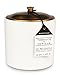 Produktbild Paddywax Hygge Collection Sojawachs Kerze in weiß Keramik Topf mit Kupfer Deckel, Tabak und Vanille, 15-Ounce