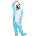 Produktbild Einhorn Pyjama Tiere Onesie Jumpsuits für Damen Herren Kinder Weiches Flanell Schlafanzug Cosplay Kostüme Größe von 90 cm bis 180 cm (Empfohlene Höhe S (140cm - 150cm), Einhorn Blau)
