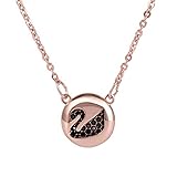 ANLW Frauen Elegant Halskette Hollow Swan Anhänger Clavicle Chain Legierung Schmuck, Geschenkverpackung, Allergen-frei