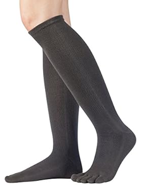 Knitido Essentials Kniestrümpfe | hochwertige Zehen-Kniestrümpfe aus gekämmter Baumwolle (81%) | Japanqualität