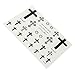 2 Sheets HSC005 Cross Temporary Tattoo Stickers Waterproof Body Art Stickers