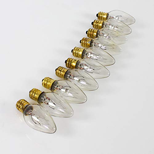 Lot de 10 x Bougie Ampoule 230 V/7 W, Socle E 12, Petit, Blanc - showking