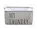 Produktbild Kimjun Multifunktionale Faltbare Baumwolle Waschekorb Waeschesammler Korb Kinder Spielzeug Aufbewahrungskorb Aufbewahrungsbox mit deckel - "My Laundry" Grau