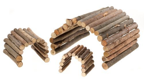 Caldex Limited Large Bendy Sticks Flexible Wooden Bridge Hamster Mouse Gerbil Toy 4009, transparent