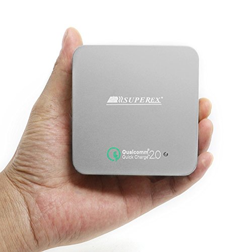 SUPEREX® Ladegerät schnellladegerät Lader Adapter Schnelle Ladefunktion slim USB Wall Charger 40W 5-Port für Samsung Galaxy S7 S6 / Sony Xperia Z5 Z4 Z3 / HTC / LG / Sharp Aquos[Qualcomm Quick Charge 2.0] – Silber - 6