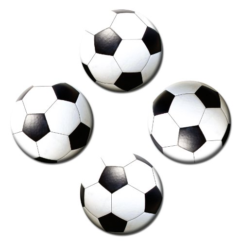 Fußball – Vortreffliche Design Metall Magnettafel 40×30 cm – Pinnwand Memoboard mit Motiv: Fußballtor – inkl. 4 Magnete mit Motiv von einem Fußball für Magnetwand – Original Magnetpinnwand GUMA Magneticum - 2