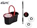 GTC 360° Spin Floor Cleaning Easy Bucket PVC Mop with 2 Microfiber Heads ( Black Red ) RS.589.00