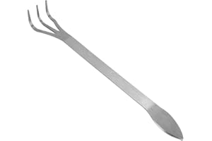 MLMLH Bonsai Rechen, Bonsai Rake Edelstahl, 3-Prong Bonsai-Baum Bonsai Pflanze Werkzeuge mit Ergonomischem Handgriff, Lockern Und BelüFten des Bodens, 24 x 4 cm / 9,45 x 1,57 Zoll