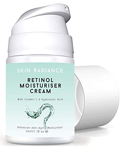 Mejor Crema de Retinol by Skin Radiance 2,5% Retinol, Vitamina C y Hyaluronic Acid - aumenta la producción de colágeno, reduce las arrugas, líneas finas, incluso tono de piel y manchas de edad