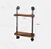 Produktbild JJJJD Industrial Wind Shelf Partitions Lagerregal Bücherregal-Schlauchregal (Size : Double Layer)