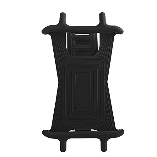 Cycling GPS Phone Mount, durevole antiscivolo in silicone bicicletta supporto, telefono cellulare, supporto flessibile universale per auto per telefoni smartphone e tutti i manubri di bici/moto nero