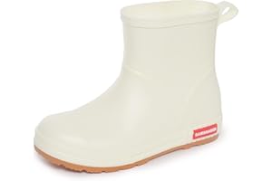 Rumkok Bottine Caoutchouc Femme, Extérieur Imperméable à l'eau Confortable Antidérapant Bottes De Pluie, Chaussures De Travail