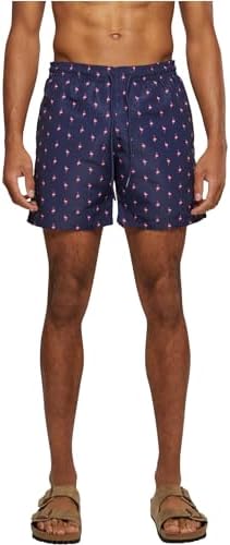 URBAN CLASSICS Costume da Bagno Uomo, Pantaloncini da Bagno ad Asciugatura Rapida, Boxer da Bagno Surf e Attivitá Sportiva, Colore flamingo, L