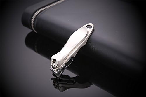 Morkka Nail Clippers with 360-Degree Rotating Head Long Handle Colorful Stainless Steel Fingernails and Toenails Cutter (Silver)