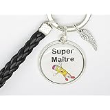 Porte clés personnalisable POUR UN MAITRE OU ATSEM CADEAU POUR UN MAÎTRE DE FIN D'ANNE D’ÉCOLE , anniversaire, fête, petite attention...