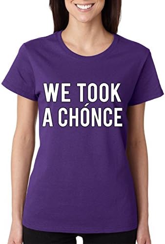 Allntrends Women's T Shirt We Took A Chonce (2XL, Purple)
