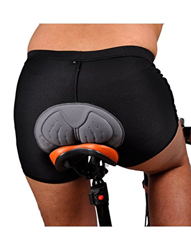 iCreat Herren Radunterhose, Pants Fahrradunterwäsche Fahrrad Unterwäsche Shorts Strumpfhosen Softshell Radlerhose mit Lycra 3D Sitzpolster M-XXXL - 7