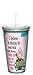 Produktbild Baumfreie Grüße 'Aunty Acid Drive Hinter Mir doppelwandige Cool Tasse mit wiederverwendbarer Strohhalm, Acryl, mehrfarbig, 473 ml