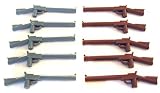 LEGO Indiana Jones - Western Piraten - 10 Gewehre - Riffle - Waffen - Weapon Gun - je 5 St�ck im neuen braun + neuen dunkelgrau - LEGO