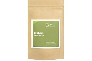 ‎TERRA ELEMENTS Terra Elements Organic Brahmi Powder, 100 g, Bacopa Monnieri, Memory Plant, 100% Pure, Vegan, Raw Food