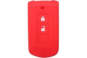 OTMIK Funda de Silicona para Llave de Coche Apta para Accesorios para Carcasa de Llave Mitsubishi L200 Xpander ASX Outlander Mirage Eclipse Cross Pajero Sport Lancer (Rojo)