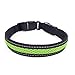 Produktbild MASBRILL Leuchthalsband für Hunde Aufladbar LED hundehalsband Blinkende Lichter mit USB verstellbar 3 Modells(M, Grün)