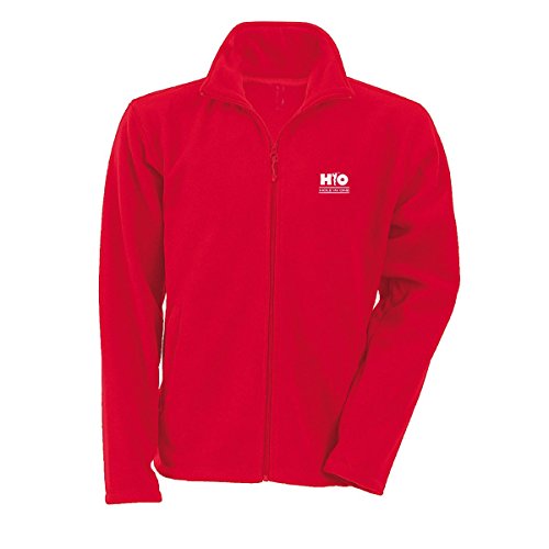 HIO Hole In One Veste Micropolaire zippée Hook Enfant Rouge Taille 12/14 Offert l'achat de de cet Article Votre Serviette de Golf Microfibre HIO