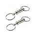 Price comparison product image Winwintom 2PCS Heavy Duty Key Chain Pull Apart Lock Holder Rotating (Silver)