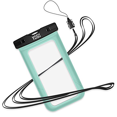 Pochette étanche YOSH Housse coque etanche pour iPhone 7 6 6s plus 5 5s SE Samsung Galaxy J5 J3 S7 S6 Edge S5 Note 4 Smartphones universel jusqu'à 6 pouces [Garantie à Vie] (Vert)
