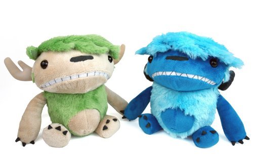 Crowded Coop, LLC Imps And Monsters Angus & Edie 6" Backpack Clip-On Plush 2-Pack Set