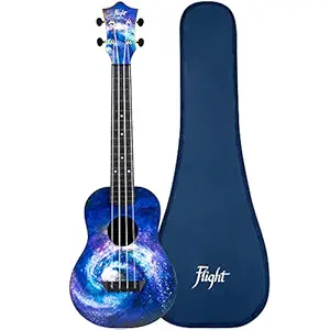 Flight Designer TUC40 Spruce 4 strings Concert Ukulele, with Gig Bag - (Space Print)