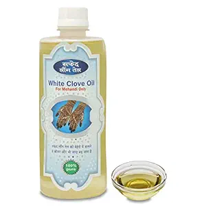 AFRIN Henna Mahendi White Clove Oil For Making Mahendi cones Used for Making Mahendi Cone |Mahendi Cone Making Oil| Cone Making Oil- 500 ml