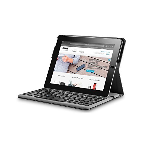 Anker Folio Bluetooth Keyboard Tastatur Case Hülle für iPad 4 / 3 / 2, Smart Case mit Auto Sleep / Wake Funktion, Komfortable Tasten, Extra Lange Batterielaufzeit (Nicht kompatibel mit iPad Air / iPad Pro 9.7 / New iPad 9.7" (2017))