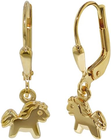 trendor Gold Children Earrings Pony 35807