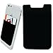 Produktbild ZhaoCo 2er Pack Ultra-Slim Lycra Handy-Kartenhalter Aufkleber Fest haftender Stick Back Cover Kreditkarteninhaber Tasche Pocket Wallet für iPhone, Android und alle Smartphones - Schwarz